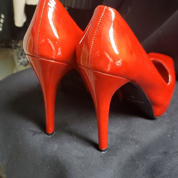SQUARE TOE ALDO RED PATENT PU PUMPS 9 - Picture 4 of 9